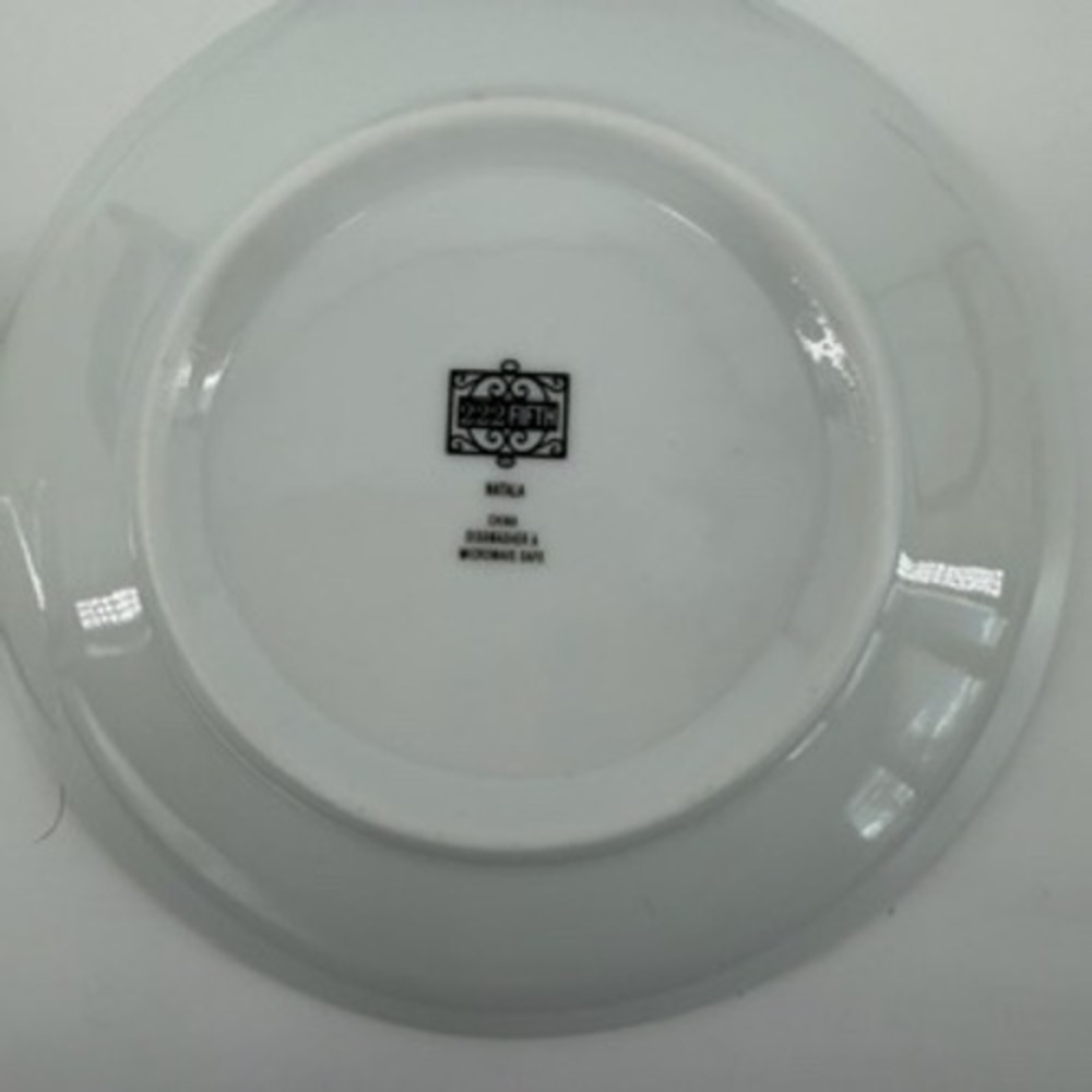 Set of 4 222 Fifth Natala Christmas Holiday Dessert Plates - Picture 9 of 11